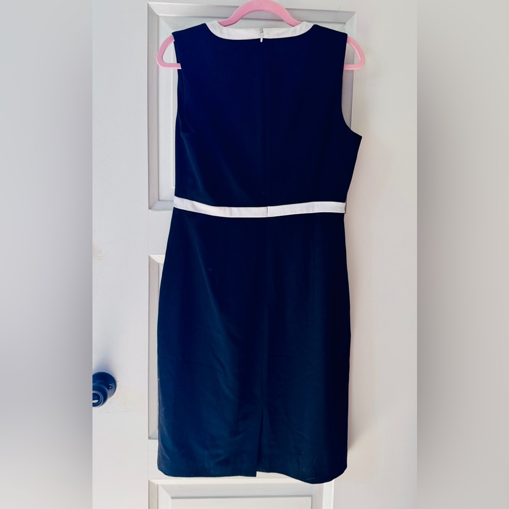 Calvin Klein Black Dress with White Trim - Picture 4 of 6